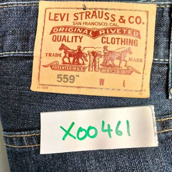 Levi's 559 Jeans Mens Size 46 x 30 Blue Dark Wash Relaxed Straight Classic Denim - Picture 12 of 12